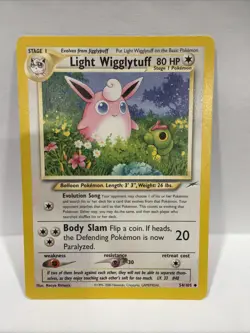 Pokemon TCG Light Wigglytuff Neo Destiny Uncommon Card 54/105 - Image 1