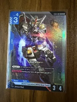Gundam RX-78-2 ST01-001 LR Unit Card - Bandai Gundam War ST01 - Image 1