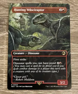 Hunting Velociraptor - Borderless (REX) Jurassic World Collection - LP - Image 1