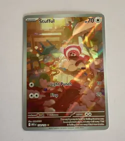 Pokemon Stufful Me01: Mega Evolution 154/132 Illustration Rare Full Art Holo - Image 1