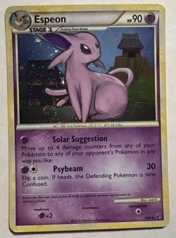Espeon 2/90 - Heartgold & Soulsilver Undaunted 2010 Pokemon - Swirl Holo LP+ - Image 1
