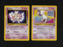 Pokemon TCG Black Star Promo Lot of 2: Mew And Mewtwo (w/Gold Movie Stamp) - Image 3