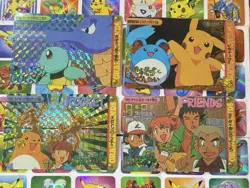 Pokemon Vintage Pocket Monsters Vending HOLO Prism (4x) Stickers 1998 Nintendo - Image 2