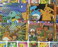 Pokemon Vintage Pocket Monsters Vending HOLO Prism (4x) Stickers 1998 Nintendo - Image 3