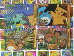 Pokemon Vintage Pocket Monsters Vending HOLO Prism (4x) Stickers 1998 Nintendo - Image 4