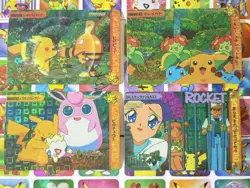 Pokemon Vintage Pocket Monsters Vending HOLO Prism (4x) Stickers 1998 Nintendo - Image 1
