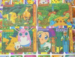 Pokemon Vintage Pocket Monsters Vending HOLO Prism (4x) Stickers 1998 Nintendo - Image 2