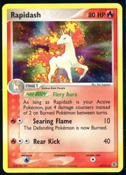 RAPIDASH 13/112 HOLO RARE FIRERED & LEAFGREEN Pokemon LIGHTLY PLAYED - Image 1