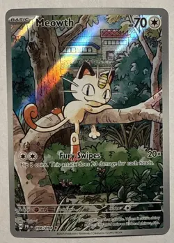 Meowth 106/094 Pokemon TCG Phantasmal Flames English Illustration Rare IR NM/M - Image 1