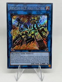 Yugioh! 1x Rescue-ACE Arbitrator BPRO-EN051 Secret Rare 1st Ed NM - Image 1