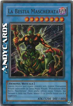 LA BESTIA MASCHERATA (The Masked Beast) Super R DL2 IT001 • Excellent • Yugioh! - Image 1
