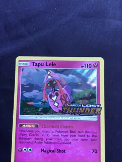 Pokemon Cards: Lost Thunder Prerelease Staff Promo: Tapu Lele SM152 - Image 2