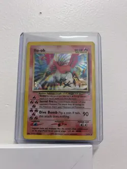 Pokemon Card Neo Revelation Ho-Oh 7/64 Holo Rare MP - Image 1