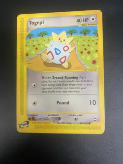 Pokemon Togepi Card 114/147 Regular/Non-Holo Aquapolis - Image 1