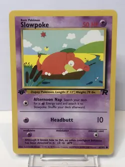 Slowpoke 67/82 1st Edition Team Rocket Pokemon Card Near Mint - Mint NM - Image 1