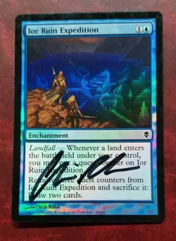 UNPLAYED SIGNED FOIL Ior Ruin Expedition Zendikar MTG Magic NM CHRIS RAHN EDH - Image 1