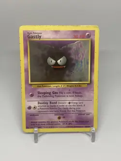 Pokemon TCG Gastly Base Set 50/102 Regular Shadowless Common - Image 1