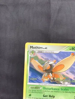 Pokemon Cards: Majestic Dawn Staff Prerelease: Mothim 42/100 - Image 2