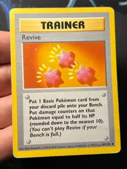 Revive 89/102 Shadowless Base Set - Pokemon Card WOTC MP - Image 4