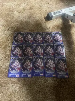 OP14 - EB04 | The Azure Sea’s Seven One Piece TCG Sleeved Booster | Lot of 15 - Image 1