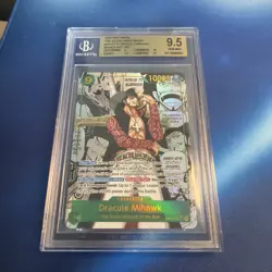 One Piece Dracule Mihawk Azure Sea's Seven Manga Alt Art OP14-119 BGS 9.5 - Image 1