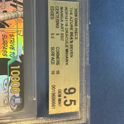 One Piece Dracule Mihawk Azure Sea's Seven Manga Alt Art OP14-119 BGS 9.5 - Image 2