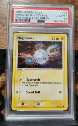 Magnemite 68/112 FireRed & LeafGreen Reverse Holo Card Pokemon Psa 10 - Image 1