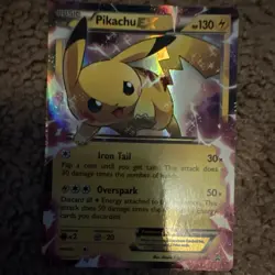 Pokemon Pikachu EX XY84 Holo Basic Cards 2015 English TCG - 2 Lightning - Image 2