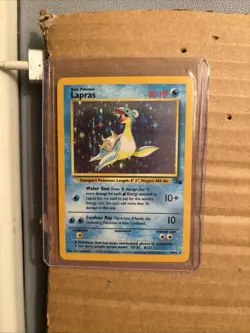 1999 Pokemon LAPRAS Fossil Set HOLO Foil Rare Unlimited Edition Card 10/62 NM - Image 1