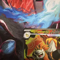 Mega Camerupt EX Holo Pokemon Card 156/132 ME01 Ultra Rare Mega Evolution - Image 4