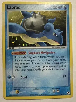 Pokemon Lapras EX Legend Maker Holo Rare Card 8/92 HP80 2006 Light Play - Image 1
