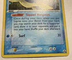 Pokemon Lapras EX Legend Maker Holo Rare Card 8/92 HP80 2006 Light Play - Image 2