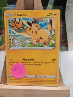 Pokemon TCG Card: PIKACHU 49/195 | Common | Silver Tempest | NM/Mint - Image 3