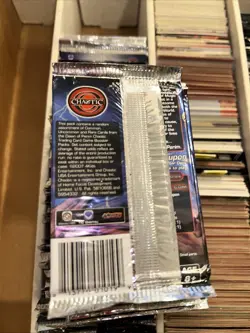 Chaotic DAWN OF PERIM 1st Edition Factory Sealed 4 Card Booster Pack RARE - Image 2