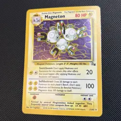 Magneton 11/62 HOLO Rare Fossil Set WOTC Vintage 1999 Pokemon Card MP - Image 1