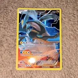 Pokemon TCG Black Kyurem Holo XY Set 120 HP Card XY80 Dragon 2015 - Image 1