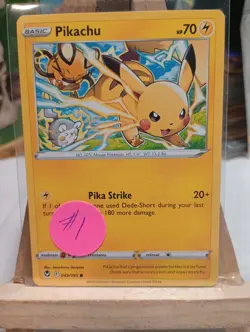 Pokemon TCG Card: PIKACHU 49/195 | Common | Silver Tempest | NM/Mint 1 - Image 3