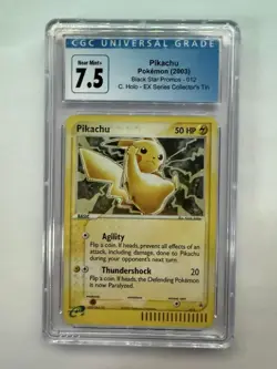 Pokemon Pikachu TCG Black Star Promo #12 Holo Card CGC 7.5 EX Series 2003 - Image 1