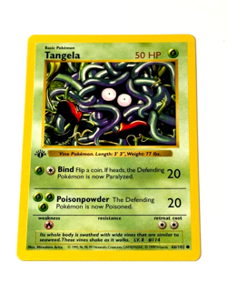 TANGELA 66/102 1st edition shadowless Pokemon NM/MT Condition Card - Image 1