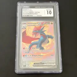 2025 POKEMON JOURNEY TOGETHER #187/159 SALAMENCE EX CGC 10 GEM MINT - Image 1