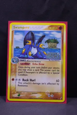Swampert 27/100 Pokemon TCG Crystal Guardians Holo Rare Stamped - Image 3