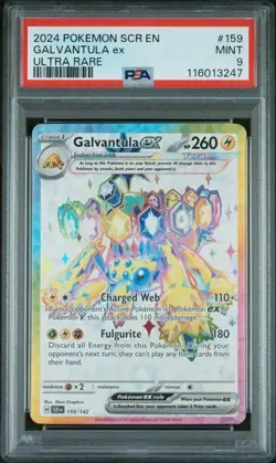 2024 POKEMON SCR EN-STELLAR CROWN ULTRA RARE #159 GALVANTULA EX PSA 9 - Image 1