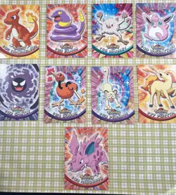 Pokemon Topps Series Card Lot of 9 TV Animation Edition Charmeleon Mankey Gastly - Image 1