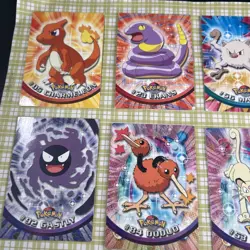 Pokemon Topps Series Card Lot of 9 TV Animation Edition Charmeleon Mankey Gastly - Image 2