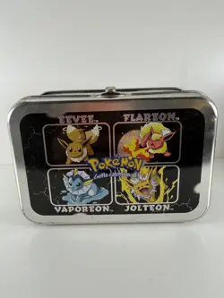 Vintage Pokemon Lunchbox Tin Metal 1999 Eevee Flareon Jolteon Vaporeon Pikachu - Image 2
