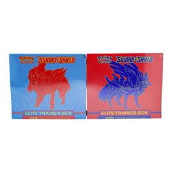 Pokemon Sword & Shield SWSH Base Set Elite Trainer Box ETB Pair Zacian Zamazenta - Image 1