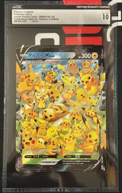Pokemon JUMBO Pikachu V-Union SWSH139-142 Celebrations Promo - CGC 10 - Image 1