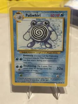 Poliwhirl 38/102 Base Set Unlimited NM Pokemon Card 1999 WOTC - Image 1