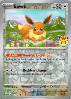 Eevee - (Pokemon Day 2025) (Reverse Cosmos Holo) Promo 074/131 NM - Image 1