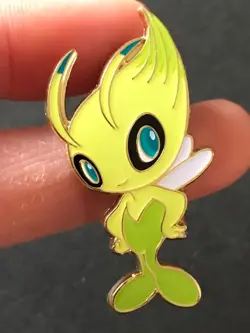 2 X Pin Jirachi & Celebi Mythical 20th Anniversary Pokemon Badge Metal 2016 - Image 4